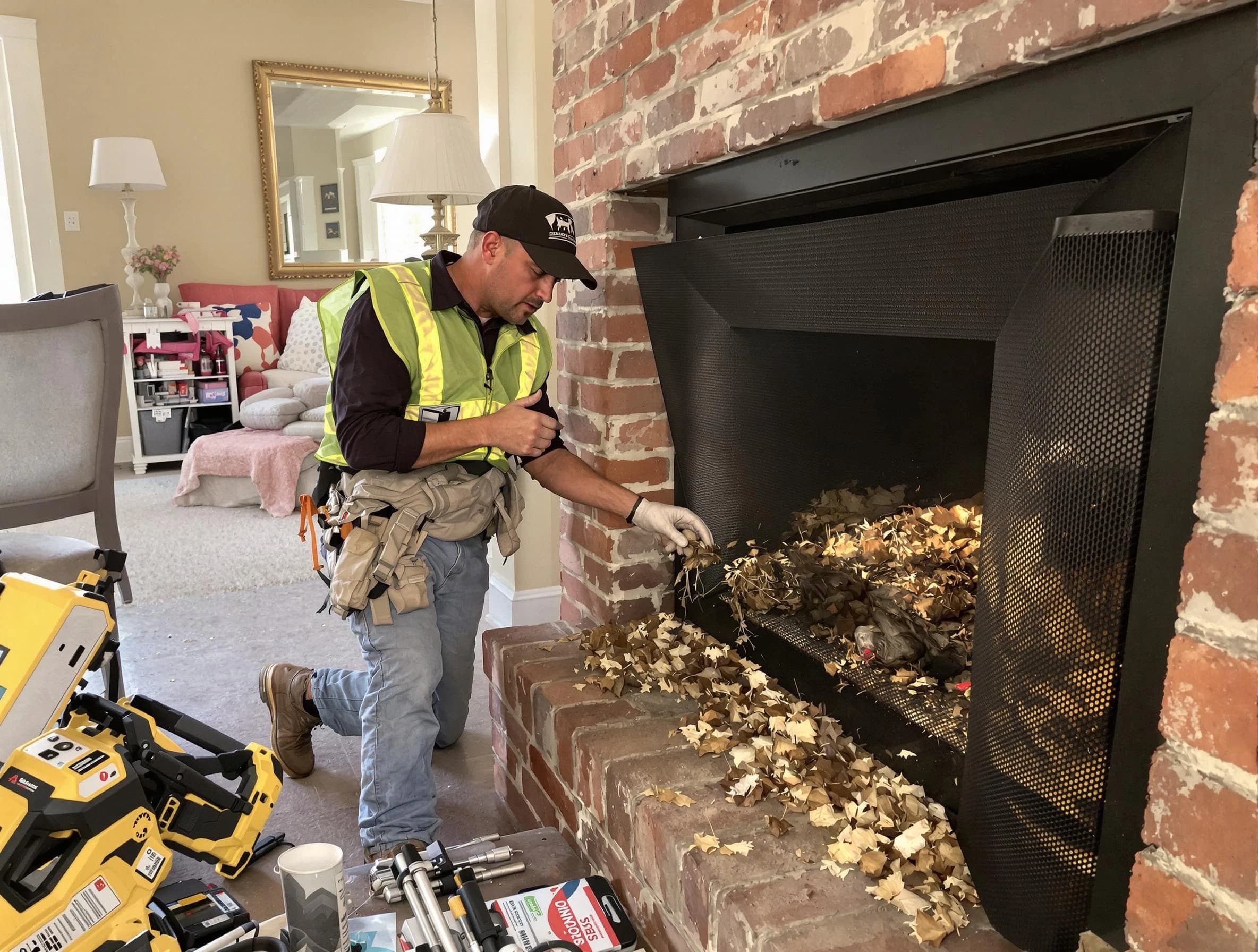 Safe screening installation by Kennedy Chimney Sweep in Kennedy, PA