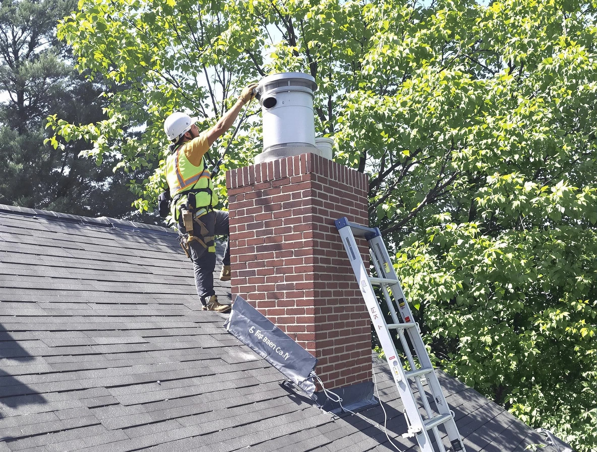 Chimney liner inspection by Kennedy Chimney Sweep in Kennedy, PA
