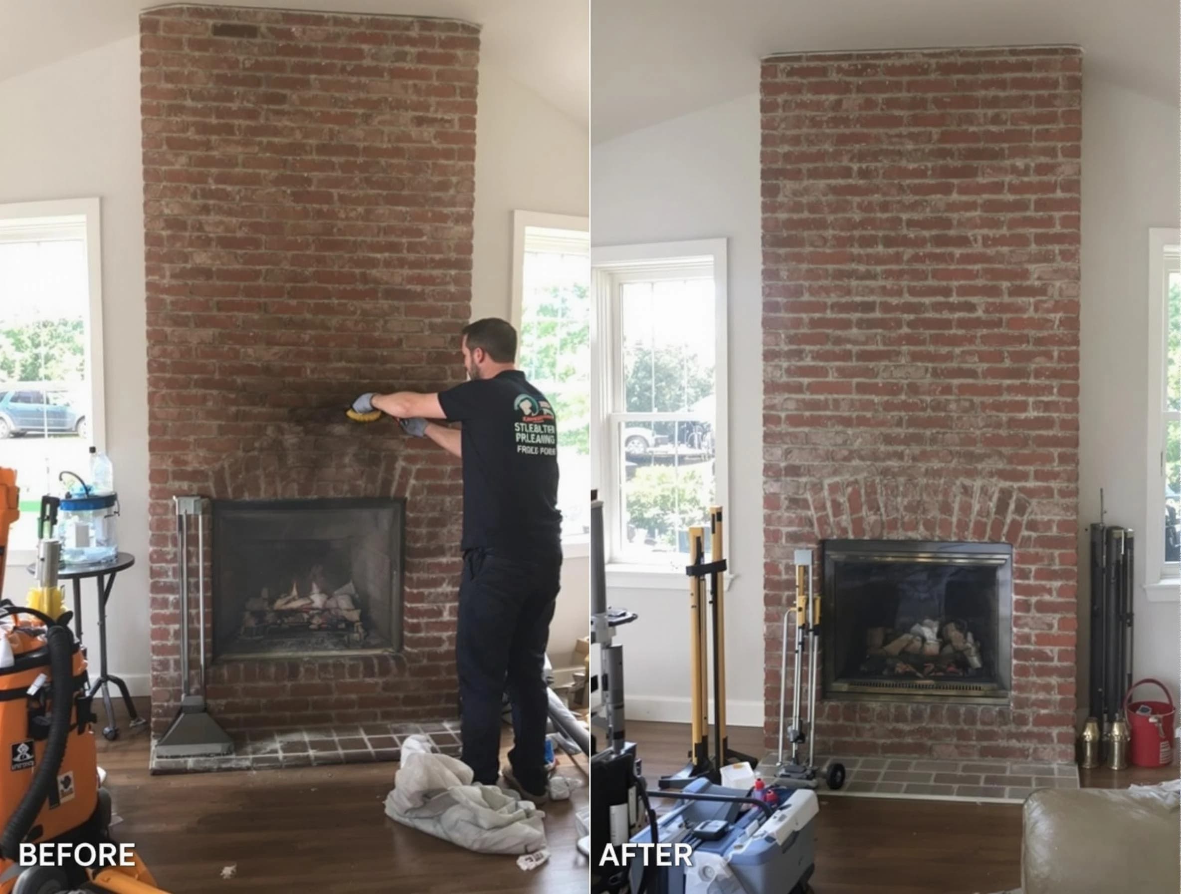 Finished chimney sweeping service by Kennedy Chimney Sweep in Kennedy, PA