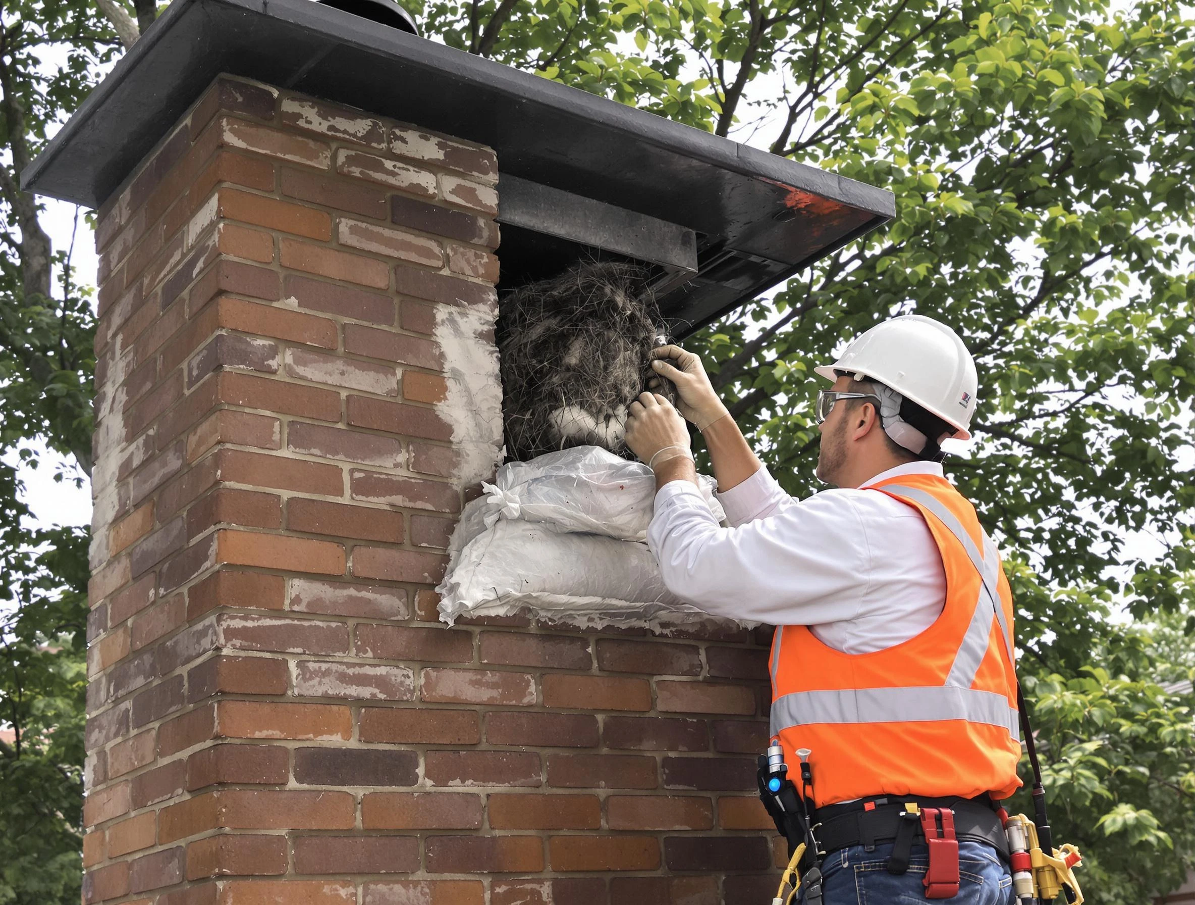 Humane removal of debris and animals by Kennedy Chimney Sweep in Kennedy, PA