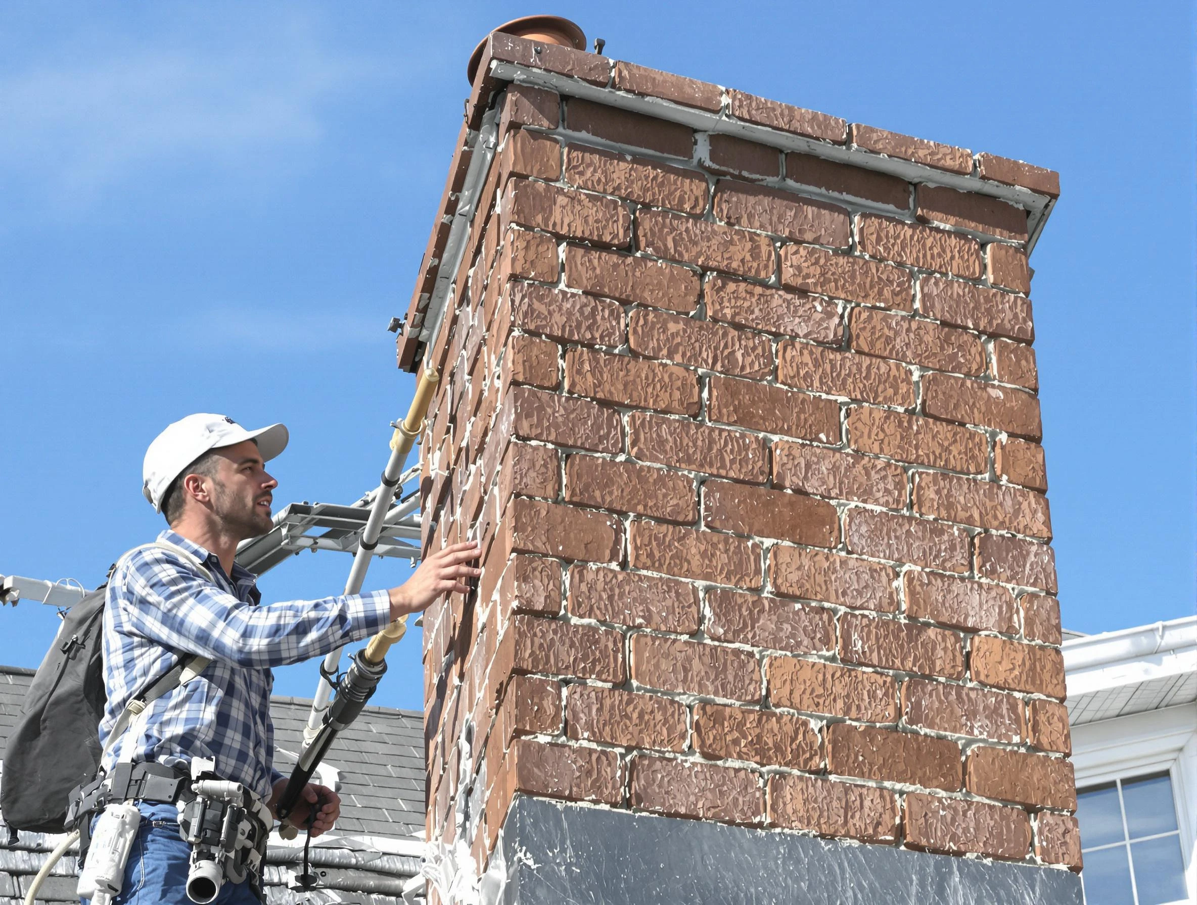 Brickwork for a chimney rebuild by Kennedy Chimney Sweep in Kennedy, PA
