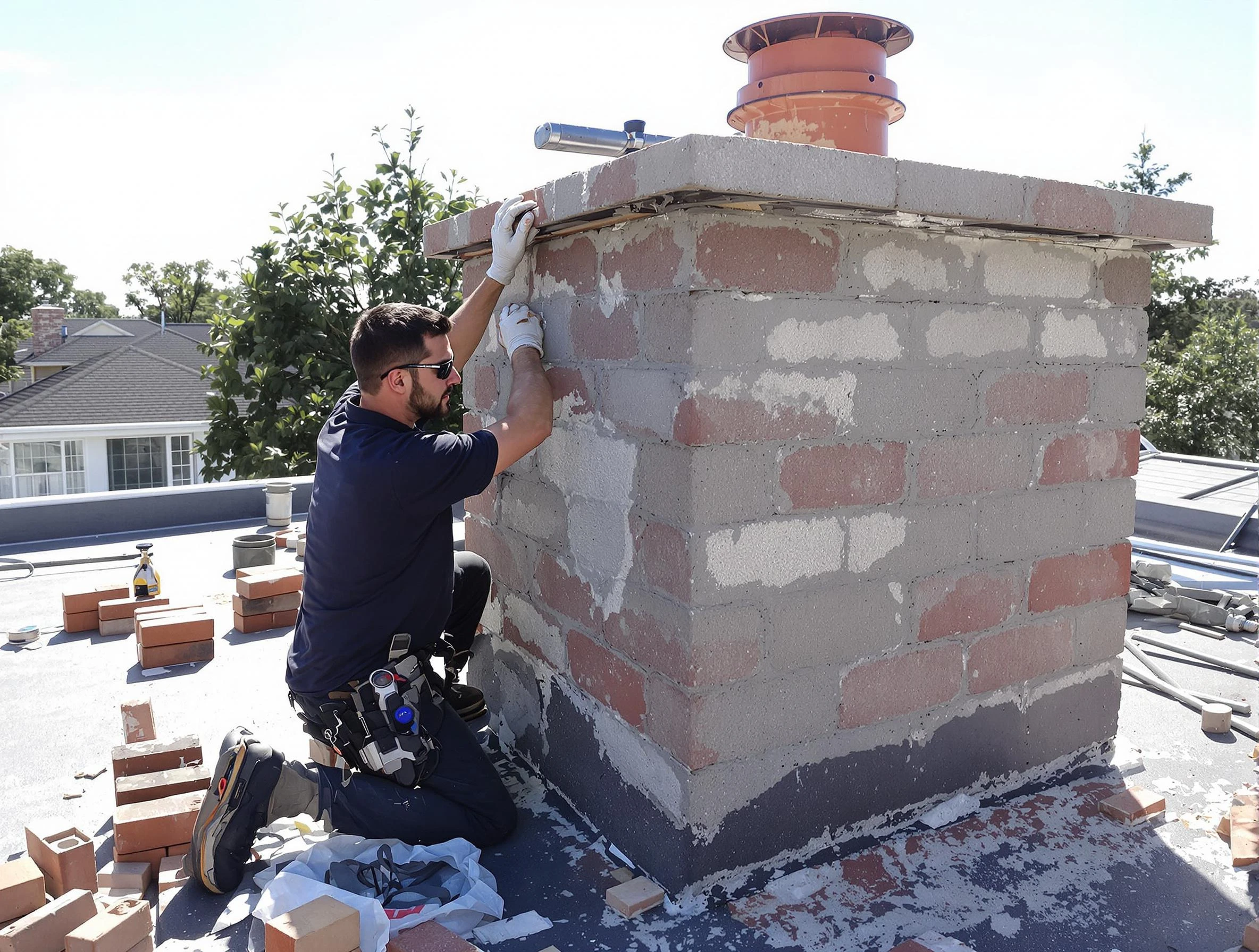 Advanced chimney repair process by Kennedy Chimney Sweep in Kennedy, PA